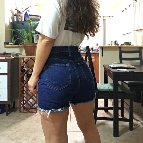 High Rise Denim Shorts - Picture 4 of 5
